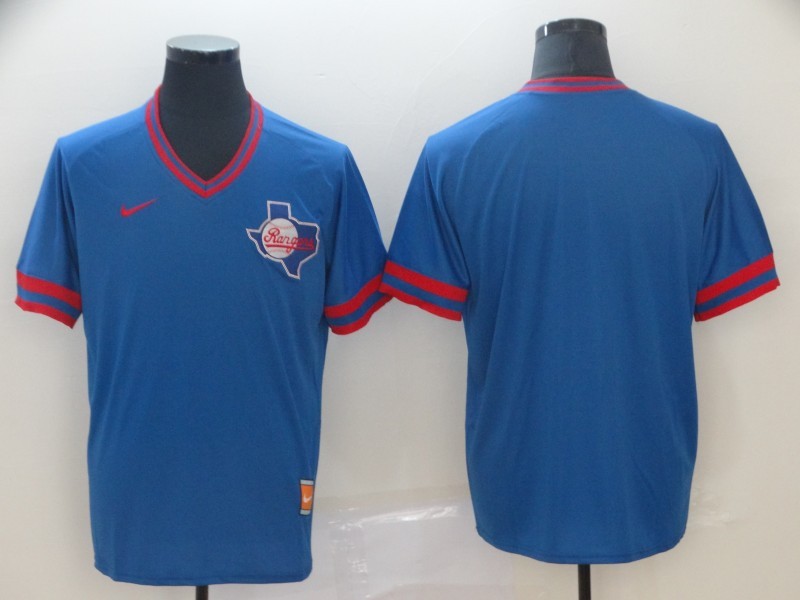 Men's Texas Rangers Blue Blank Jersey